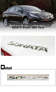 Hyundai 2010 2011 Sonata Trunk Emblem Parts