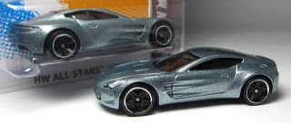 Hot Wheels Silver Chrome Aston Martin One 77 Diecast HW All Stars '12 3 10