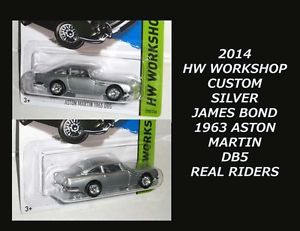2014 Hot Wheels 1963 Aston Martin DB5 James Bond Custom Real Riders