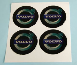 Volvo 4 x 60mm Wheel Center Vinyl Logo Emblem Silicone Sticker Decal