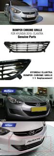 Bumper Chrome Grille for 2010 2012 Hyundai Elantra Avante MD Genuine Parts