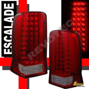 02 03 04 05 06 Cadillac Escalade Red LED Tail Lights Lamps 1 Pair