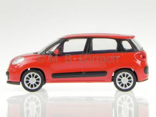 Fiat 500L 500 L Minivan 2012 Red Diecast Model Car Mondo 1 43