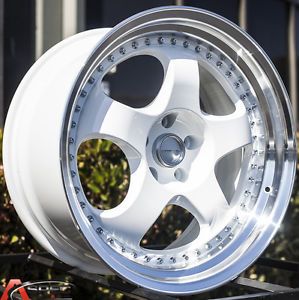 19x9 5 11 Varrstoen ES6 Wheels 5x120 White Rim Fits BMW 335i Coupe 2007 2012