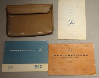 1965 65 Mercedes Benz W111 250 s SE 300 SEB Owners Manual Set Parts Catalog A