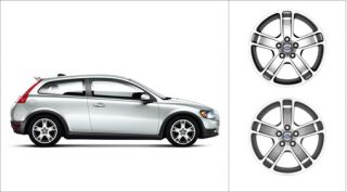 Brand New 17" x 7" Zaurak Chrome Wheel Rim Volvo C30 S40 V50 30671510