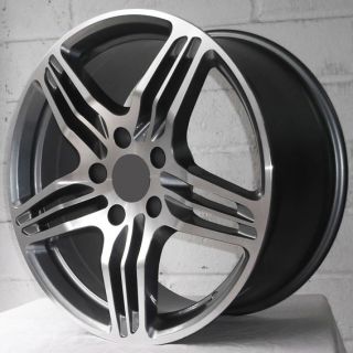 19" Porsche Boxter 981 12 on Gunmetal Polished Staggered Alloy Wheels 5x130