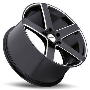19" TSW Rivage Black Wheels Rims Tires Package 5x112 Mercedes Benz C CLK SLK