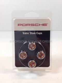 Porsche Colored Crest Valve Stem Caps Genuine Porsche Parts