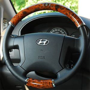 Wood Chrome Steering Wheel Cover for Kia Optima