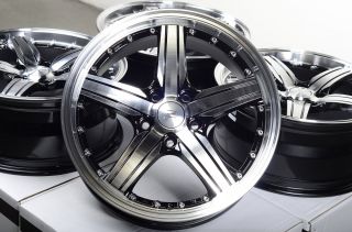 17 5x114 3 Black Polished Wheels Mitsubishi Diamante Eclipse galant Lancer Rims