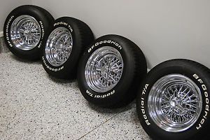 15" Appliance Fine Wire Wheels Corvette C1 Chevy Ford Buick Hot Rod Knockoffs