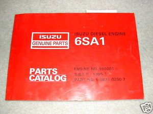 Isuzu 6SA1 Diesel Engine Parts Catalog Manual Book Guide Part No 1 8871 0280 7