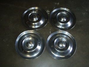 1950 1953 Oldsmobile Used Nice Lot 4 Hubcap Wheel Covers 15" Metal Vintage GM