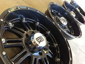 20 KMC XD Series Hoss Black RBP Dodge Chevrolet Wheels Rims 8x165 BMF Rockstar