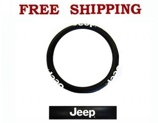 New Jeep Black Car Truck SUV Van Steering Wheel Cover White Lettering Jeep
