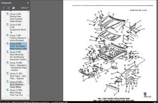 1993 02 GM Pontiac Firebird Trans Am Parts Manual DVD