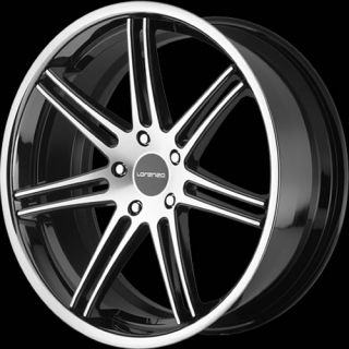 22x11 Machined Black Wheel Lorenzo WL198 5x130