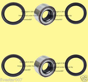 Left Right Front Wheel Bearings w Inner Outer Seals Kit for Subaru Saab
