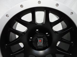 18" x 9" XD KMC XD123 Bully 123 XD12389055738N Satin Black Wheels w Alum Ring