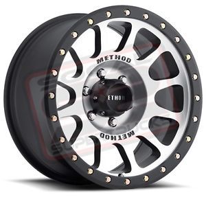 Method Race Wheels NV Machined Black 305 18" 6x5 5 18x9 Chevy 1500 Tacoma Set 4
