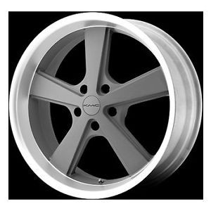 22" KMC 22 inch Nova 5 Lug Gray Machined Wheels Rims Set of 4