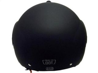 Matte Flat Black 3 4 Open Face Scooter Moped Motorcycle Helmet Sz M L XL