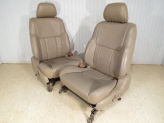 Toyota 4 Runner Tan Leather Front Bucket Seats Oak Lumbar Seat Tracks