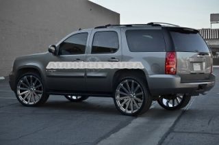 22" VW12 CH Concaved Wheels and Tires Rims for Chevy Tahoe Escalade Yukon RAM