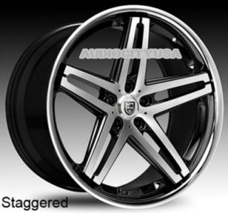 22" Lexani R5 Five BMC Wheels and Tires Rims for 300C Charger Magnum Challenger