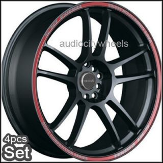 18"Tenzo DC5 Black Lexus Audi Scion EVO Wheels Rims