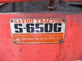 Satoh S650G Mitsubishi Compact Tractor Fixup or Parts