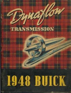 1948 Buick Dynaflow Transmission Service Repair Manual