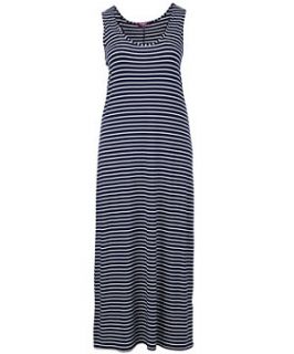 Inspire Navy Stripe Maxi Dress