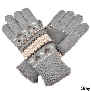 Isotoner Women's Fair Isle Knit Heart Pattern Gloves Isotoner Women's Gloves