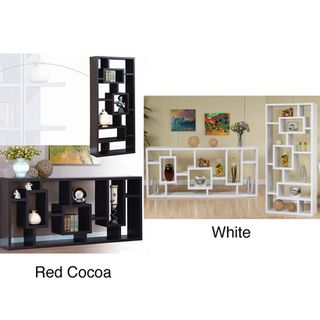 Furniture of America Unique Red Cocoa Wood Bookcase/ Display Cabinet Furniture of America Media/Bookshelves