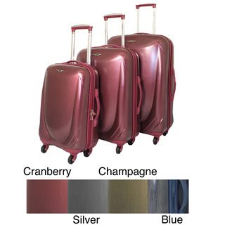Rockland Hyperspace 3 piece Lightweight Hardside Spinner Upright Luggage Set Rockland Three piece Sets