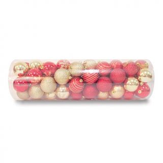 Set of 50 Shatterproof Christmas Ornaments   Red and Gold