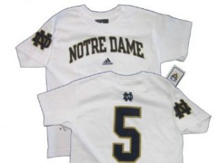 Notre Dame Fighting Irish Youth White Jersey T shirt Clothing