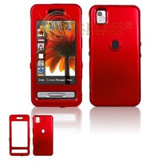 Samsung Finesse R810 Cell Phone Solid Red Protective Case Faceplate Cover Cell Phones & Accessories
