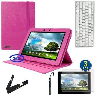 Evecase SlimBook Leather Folio Stand Case Cover for Asus Memo Pad 10 ( ME102A )   10.1 inch Android Tablet   Purple Computers & Accessories