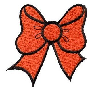 Orange Bow Knot Ribbon Boho Retro Sew Sewing Applique Iron on Patch New G 21 Handmade Design From Thailand  Other Products  