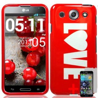 LG OPTIMUS G PRO E980 RED WHITE LOVE HEART COVER SNAP ON HARD CASE + SCREEN PROTECTOR from [ACCESSORY ARENA] Cell Phones & Accessories