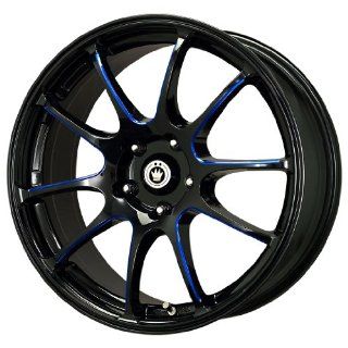 Konig Illusion Black Ball Cut Blue Wheel (18x8"/5x114.3mm) Automotive