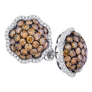 10K White Gold 3.37 TCW Diamond Fashion Earring Will Ship With Free Velvet Jewelry Gift Box Lagoom Jewelry