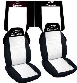 Black and white, 2002 Chevrolet Camaro car seat covers. Front and back seat covers Automotive