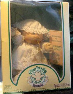 Cabbage Patch Kids 1985 Georgia Stacie Preemie Doll (in white lace dress) Toys & Games