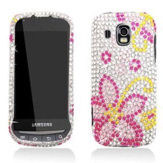 Aimo Wireless SAMM930PCDI153 Bling Brilliance Premium Grade Diamond Case for Samsung Transform Ultra M930   Retail Packaging   Pink/White Flowers Cell Phones & Accessories