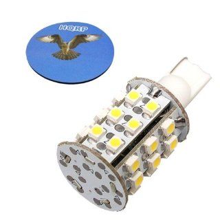 HQRP T10 #194 #168 W5W Wedge Base 30 LEDs SMD LED Bulb Warm White Replacement for Hinkley landscape light plus HQRP Coaster