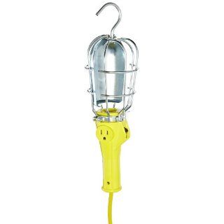 Woodhead 276USA163 Safeway Handlamp, Commercial Duty, Incandescent Bulb, 100W Max Lamp Wattage, Side Outlet, Switch, Quick Open Guard Style, 16/3 SJTOW Cord Type, 25ft Cord Length